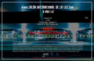 Workshop - El oficio del director de fotograf&iacute;a